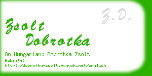 zsolt dobrotka business card